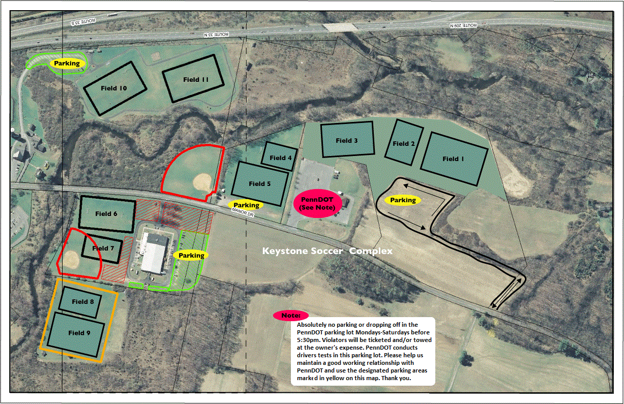 Directions to our fields